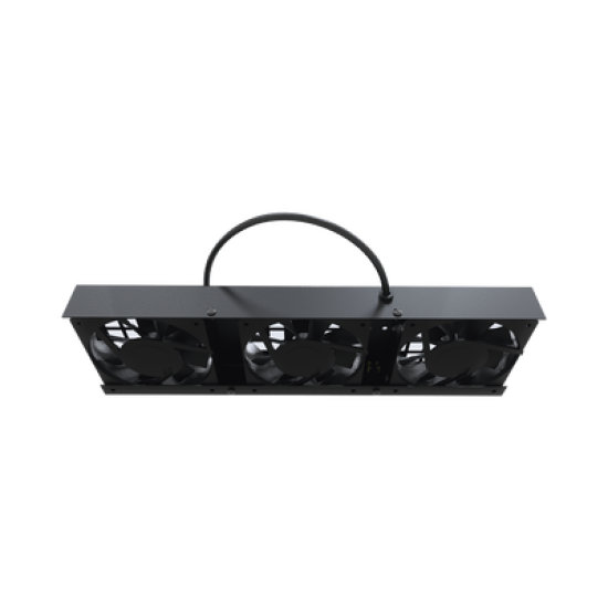 Kit de 3 Ventiladores 110 Vca (12 x 12 cm) con Clavija para Gabinete de Piso