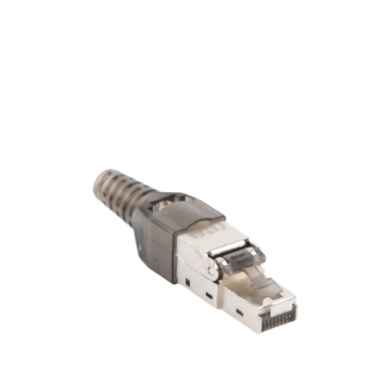 Plug RJ45 Blindado Categoría 6A -Sin herramienta, para terminación en campo 