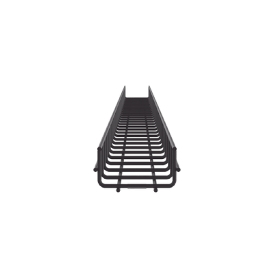 Charola Wire Basket de 12 in (304 mm) de Ancho, 2 in (50 mm) de Alto, 3 m de Largo, Hasta 209 Cables Cat6, Color Negro