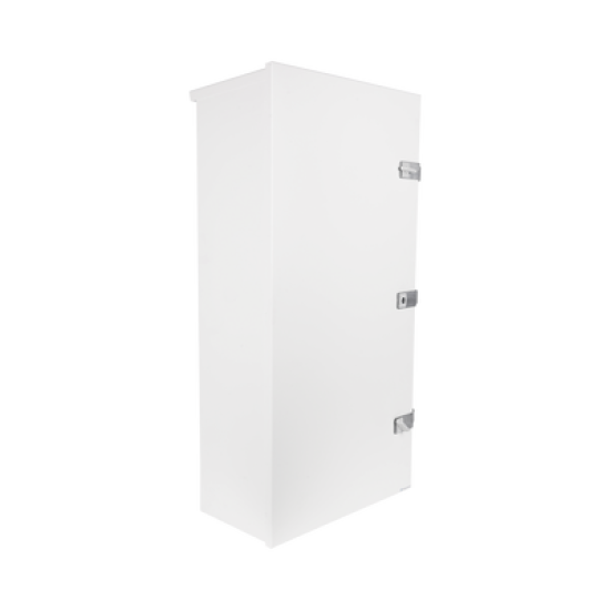 Gabinete para instalación de 3 Baterías PL110D12, Fabricado en Lámina Galvanizada, Accesorios para piso o poste (No incluidos)