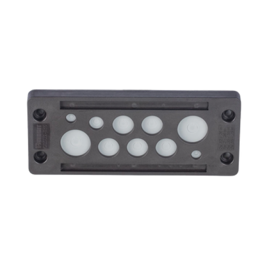 Pasacable de 10 Orificios de Marco Rectangular, IP65, 4.41