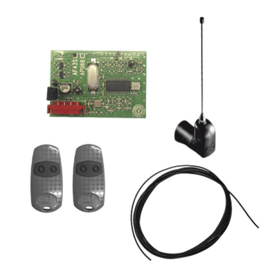 Kit Receptor inalámbrico con antena / Hasta 45M en linea de vista / INCLUYE dos controles  y 3 metros de cable RG58 para la antena