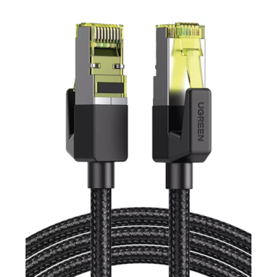 Cable Ethernet Cat7 CLASSâ… F/FTP Redondo con Malla de Nylon 2 Metros