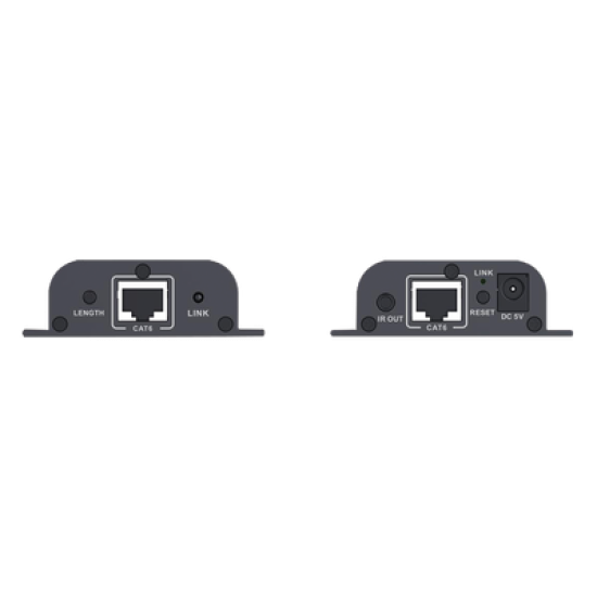 Kit Extensor HDMI para distancias de 50 metros / Soporta resoluciones 720 y 1080P @ 60 Hz / Cat 6, 6a y 7 / Salida Loop en el Tx para visualización local /  Configuración EDID / Soporta control remoto del equipo fuente / Alimente solo el Tx 