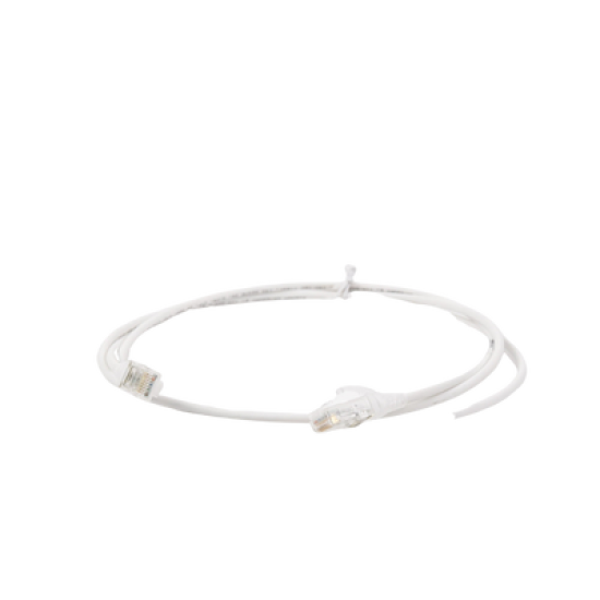 Patch Cord MC6 Modular Cat6 UTP, CM/LS0H, 5ft, Color Blanco, Diámetro Reducido (28AWG), Versión Bulk (Sin Empaque Individual)