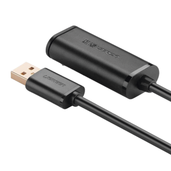 Cable de Extensión Activo USB 2.0 / 10 Metros / Macho-Hembra / Booster individual FE1.1S incorporado / Velocidad de hasta 480 Mbps / Ideal para impresoras, consolas , Webcam, etc.