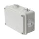 Caja de derivación de PVC Auto-extinguible con 6 entradas, tapa atornillada, 120 x 80 x 50 mm (4.74 x 3.15 x 1.97 in), Para Exterior (IP55)