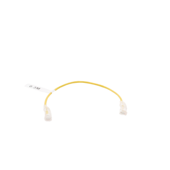 Cable de Parcheo Slim UTP Cat6 - 30 cm Amarillo Diámetro Reducido (28 AWG)