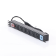 Tomacorriente Horizontal (PDU) de 6 contactos (NEMA 5-15R) + 2 USB para instalación en Rack de 19