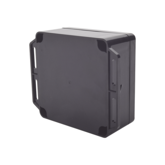 Gabinete Plástico Negro para Exterior (IP65) de 120 x 120 x 60 mm Cierre por Tornillos. 