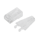 Bote con 50 Plugs Pass through RJ45 Cat6 sin blindaje, con alivio de tensión incluido, chapado de oro a 30 micras para durabilidad extrema
