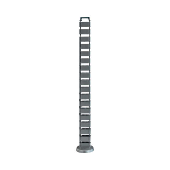 Organizador de cables vertical articulado, ideal para llevar los cables del piso a mesa o a la cubierta del escritorio de manera segura