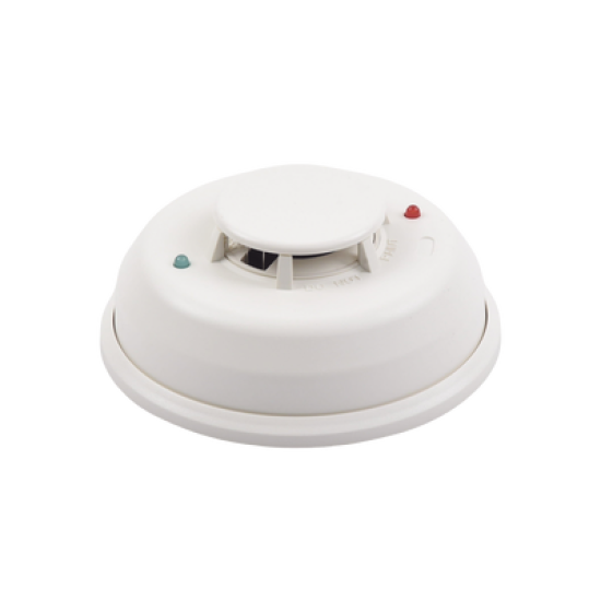 Detector Fotoelectrico de Humo de 4 Hilos con Relevador y Sensor de Temperatura, Serie i3