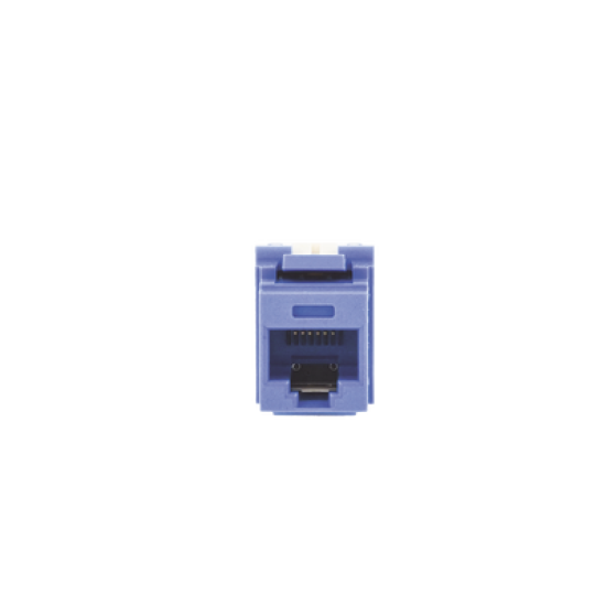 Conector Jack Estilo 110 (de Impacto), Tipo Keystone, Categoría 5e, de 8 posiciones y 8 cables, Color Azul 