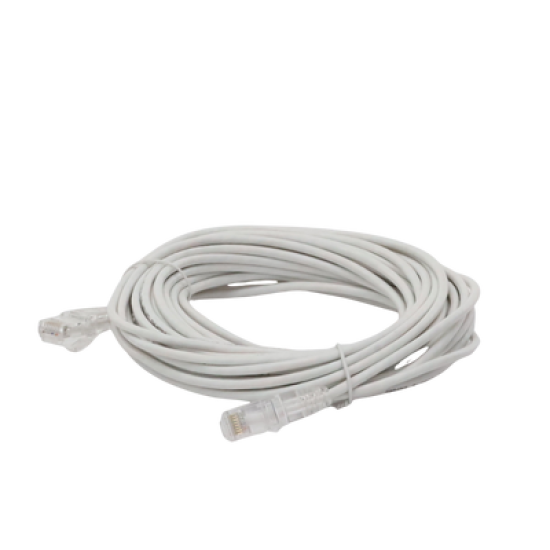 Cable de Parcheo Slim UTP Cat6A - 10 m Blanco, Diámetro Reducido (28 AWG)