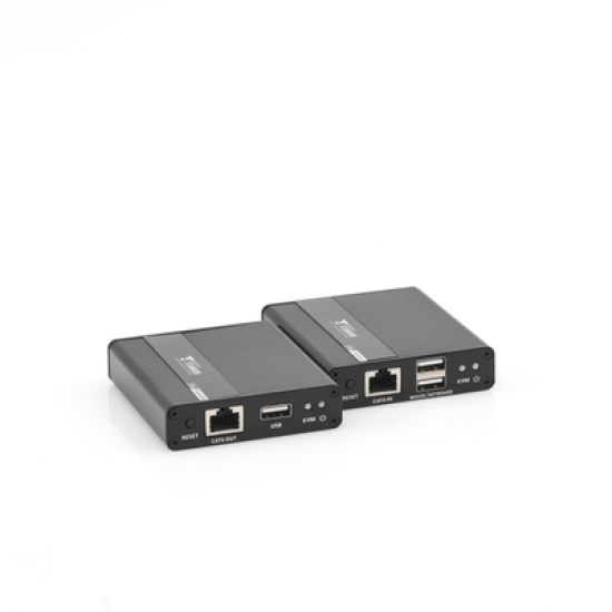 Kit extensor KVM (HDMI y USB) | 40m 4k@30Hz 40m | 1080P@60Hz | Cat 6, 6a y 7 | CERO LATENCIA | HDR | Salida Loop | Uso 24/7 | Salida de audio de 3.5mm | Transmite el Video y Controla tu DVR vía USB a distancia.