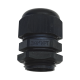 Conector Plástico Negro Tipo Glándula para Rosca NPT 3/4