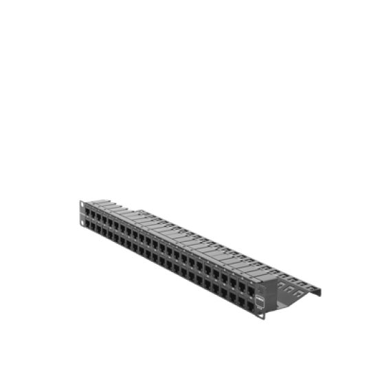Patch Panel UTP Z-MAX de 48 puertos, Precargado con Jacks Categoría 6, Plano, 1UR