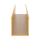Canaleta Ranurada de PVC sin Tapa, Fiber-Duct™, 4 in de Ancho, 4 in de Alto y 1828.8 mm de Largo, Color Amarillo