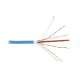 Bobina de Cable Blindado F/UTP de 4 Pares, Z-MAX, Cat6A, Soporte de Aplicaciones 10GBase-T, CMR (Riser), Color Azul, 305m