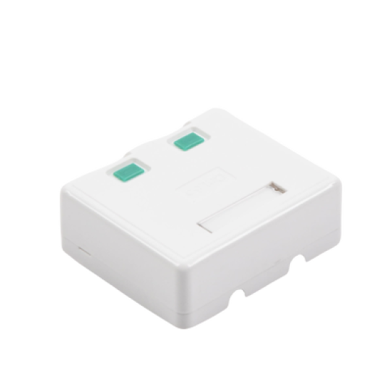 Caja de pared con 2 puertos Keystone, no incluye Jacks 