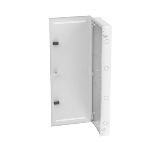 Gabinete Multipropósito de Montaje en Pared, de 42 in de Altura, Con Puerta Reversible, Fabricado en Acero, Color Blanco 