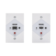 Kit Extensor HDMI en PLACAS DE PARED para distancias de 40 metros / Resolución 1080P @ 60 Hz / Cat 6/6A/ 7 / HDR/ Cero Latencia / Soporta Control Remoto / Placa de pared de 2.74 x 4.49” (tamaño estándar de EE.UU.).