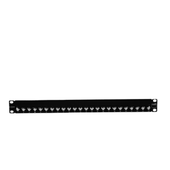 Patch Panel Z-MAX, de 24 puertos, Modular (vacío), Plano, 1UR