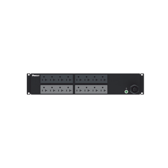 PDU Básico para Distribución de Energía, Enchufe de Entrada NEMA L5-30P, Con 16 Contactos NEMA 5-20R, Instalación Horizontal de 19in, 2 UR, 30 Amp, 208 Vca