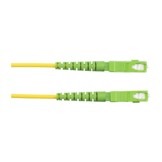 Jumper de Fibra Optica Monomodo 9/125 OS2, SC/APC-SC/APC Simplex, OFNR (Riser), Color Amarillo, 1 Metro