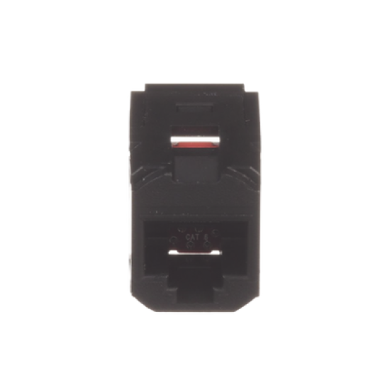 Módulo Acoplador RJ45 a RJ45, Mini-Com, Categoría 6, Color Negro