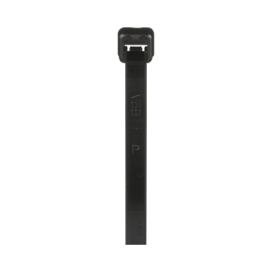 Cincho de Nylon 6.6 de Bloqueo, 188 mm largo x 4.8mm ancho, Color Negro, Exterior Resistente a Rayos UV, Paquete de 1000pz