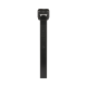 Cincho de Nylon 6.6 de Bloqueo, 188 mm largo x 4.8mm ancho, Color Negro, Exterior Resistente a Rayos UV, Paquete de 1000pz
