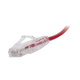 Cable de Parcheo Slim UTP Cat6 - 30 cm Rojo Diámetro Reducido (28 AWG)