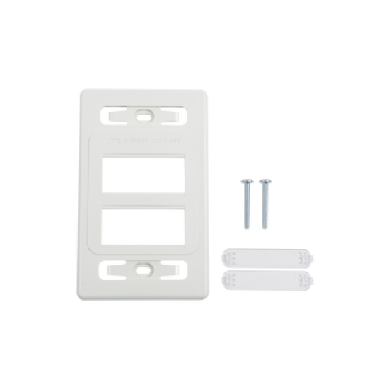 Placa de pared modular MAX, de 6 salidas, color blanco, versión bulk (Sin Empaque Individual)
