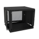 Gabinete de Pared Fijo, Puerta Perforada, con Rack de 19in, 9 Unidades de Rack