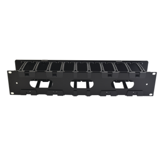 Organizador de Cable Horizontal RouteIT, Sencillo, Para Rack de 19in, 4in de profundidad, 2UR