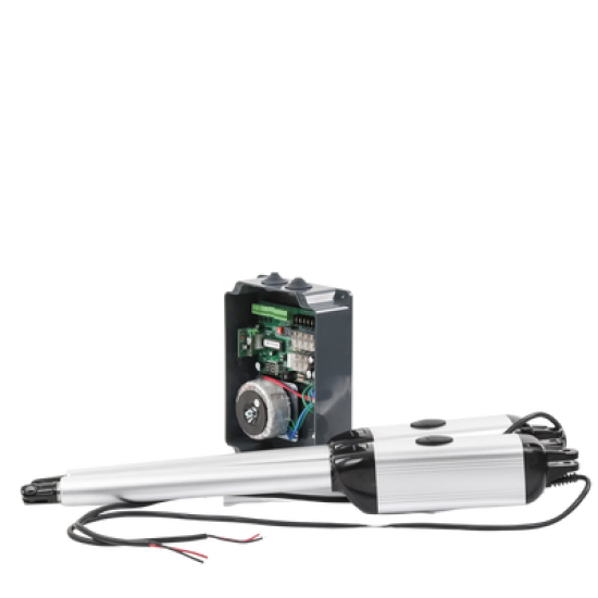 Kit de brazos para automatizar portones vehiculares abatibles de 2 hojas/ 3 Mts / 300 Kg / Uso solo residencial / Compatible con respaldo de energía 