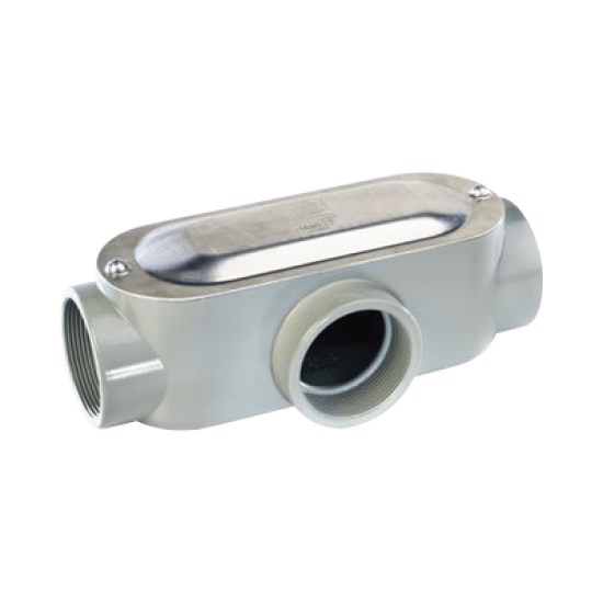 Caja oval roscada tipo T de 1 1/2