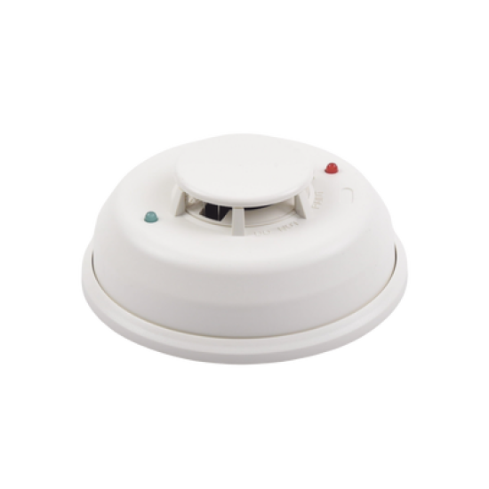 Detector Fotoelectrico de Humo de 4 Hilos con Relevador y Sensor de Temperatura, Serie i3