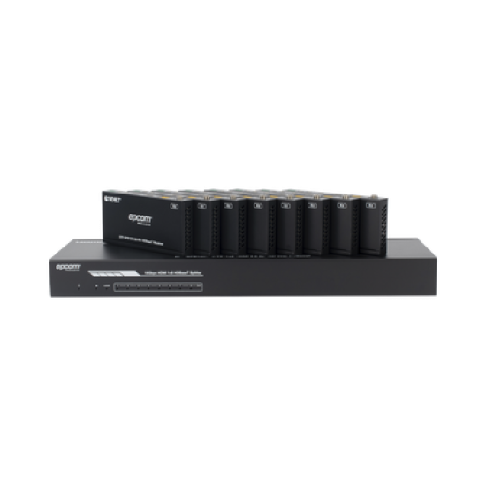 Splitter mas Extensor de Video | 1x8 | ProAV | HDBaseT™ | 120m en 4K@60Hz | 150m en 1080p@60Hz | Cat6/6a/7 | Gestión Avanzada EDID | Control IR y RS232 | PoC | Salida de Audio