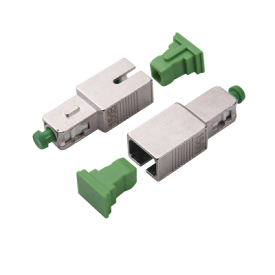 Atenuador óptico macho-hembra con conector SC/APC de 15dB para fibra Monomodo 