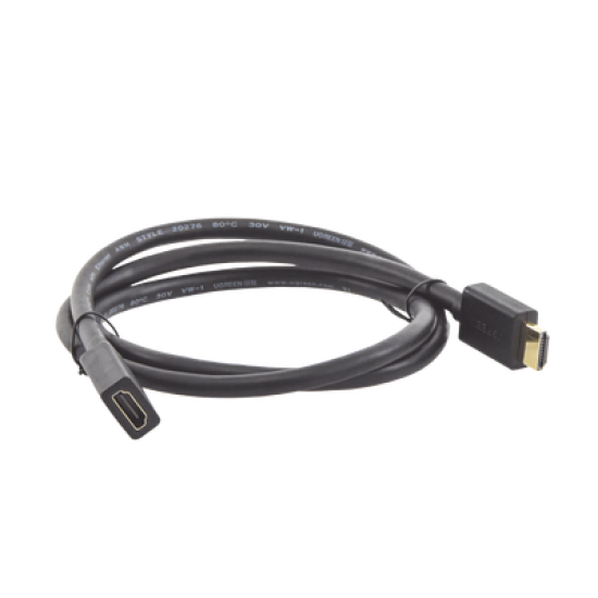 Cable extensor HDMI de 1 M / 4K@60Hz / 3D / HDR /  Macho a Hembra / Núcleo de cobre estañado / Transmisión estable.