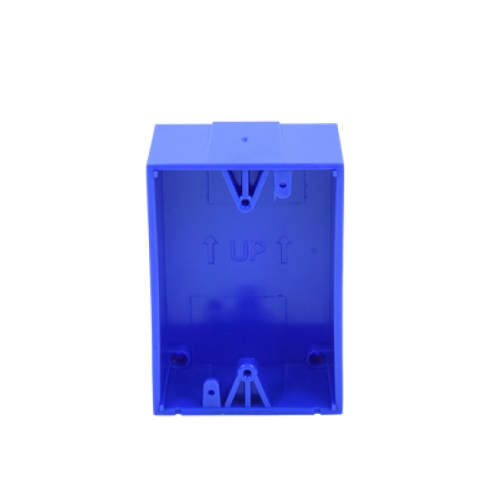 Caja trasera de montaje color azul para estaciones de parada STOPPER