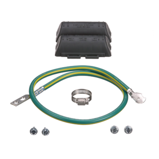 KIT de Tierra Física de Cable Blindado 6 AWG. Color Verde / Amarillo con Terminación en Extremos. 