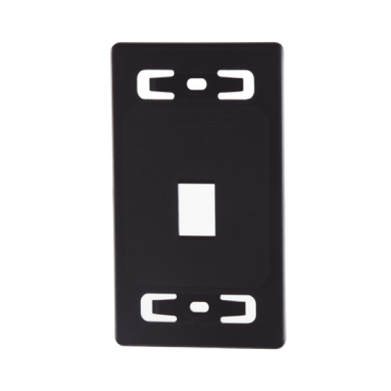 Placa de pared modular MAX, de 1 salida, Color Negro