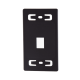 Placa de pared modular MAX, de 1 salida, Color Negro