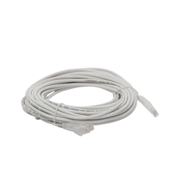 Cable de Parcheo Slim UTP Cat6A - 10 m Blanco, Diámetro Reducido (28 AWG)