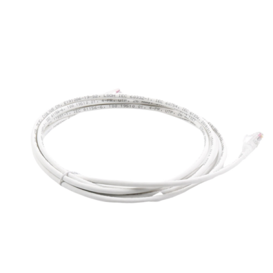 Patch Cord MC6 Modular Cat6 UTP, CM/LS0H, 10ft, Color Blanco, Versión Bulk (Sin Empaque Individual)