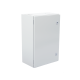 Gabinete de Acero IP66 Uso en Intemperie (400 x 600 x 250 mm) con Placa Trasera Interior Metálica y Compuerta Inferior Atornillable (Incluye Chapa y Llave T).